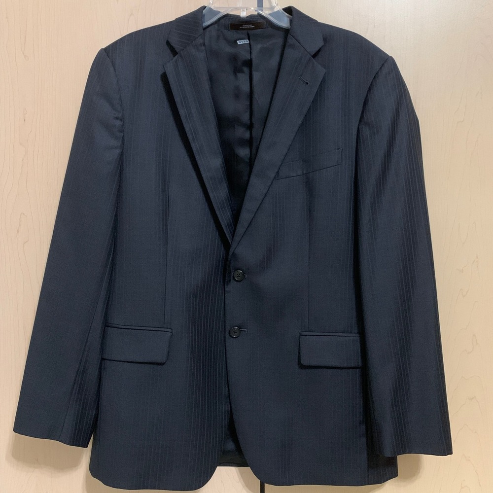Joseph Abboud Men's 42R Pinstripe Two Button Wool Suit Jacket Blazer Made in USA